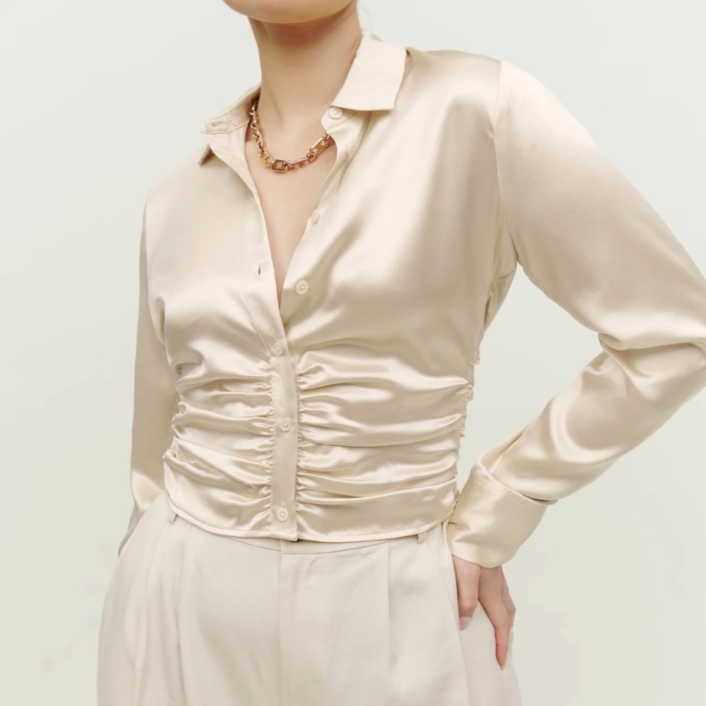 Reformation Kendall Silk Top